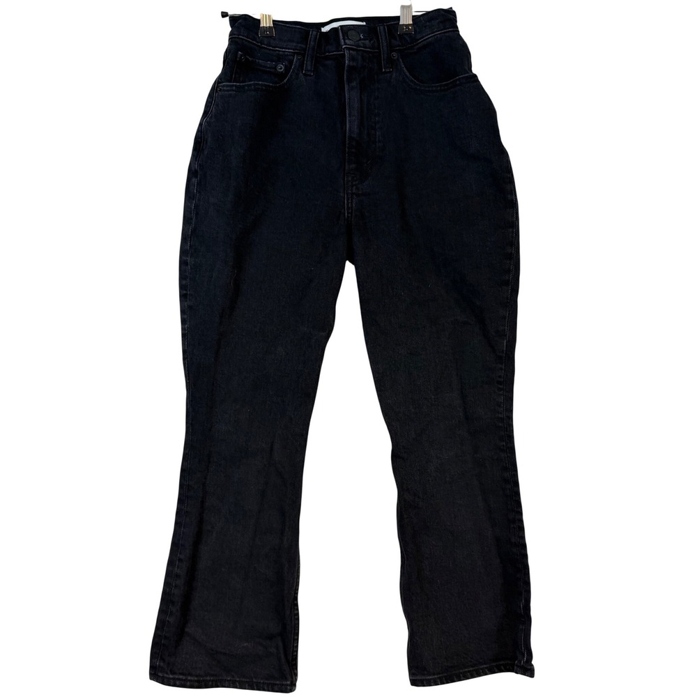 Abercrombie & Fitch Curve Love Ultra High Rise Kick Flare Jean Washed Black 25/0